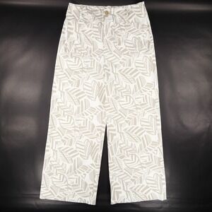 Joseph Ribkoff Pants Womens Size 10 Palm Print Cropped Wide Leg